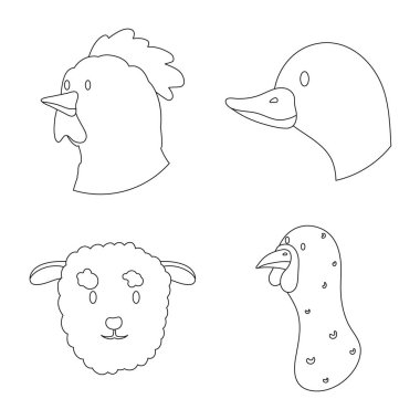 Gıda vektör tasarımı ve ev yapımı simgesi. Web için gıda ve homestead stok sembolü seti.