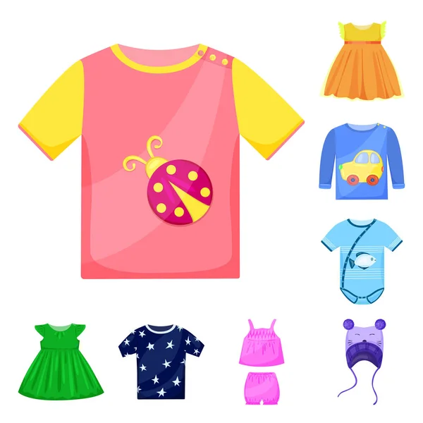 Vektor Illustration von Baby und Kind Symbol. Set von Baby- und Kinderaktiensymbol für das Web. — Stockvektor