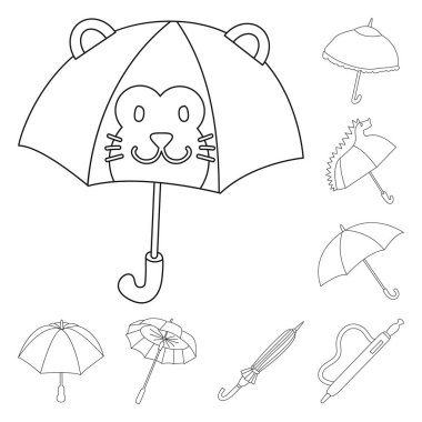 Sezonun vektör çizimi ve açık logo. Sezon ve güvenlik stok vektör illüstrasyonu koleksiyonu.