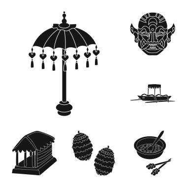 Geleneksel logonun vektör çizimi. Web için bali stok sembolü koleksiyonu.