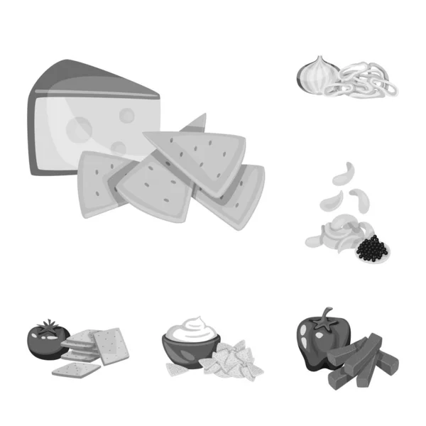 Diseño vectorial del sabor y el símbolo de la cocina. Conjunto de sabor y el icono del vector seasonin para stock . — Vector de stock