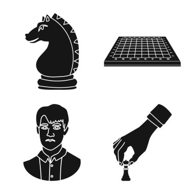 Klübün ve hedef simgenin izole nesnesi. Stok için kulüp ve oyun vektör simgesi kümesi.