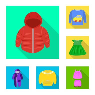 İllüstrasyon işareti moda ve hazır giyim, vektör. Moda ve pamuk stok vektör çizim topluluğu.