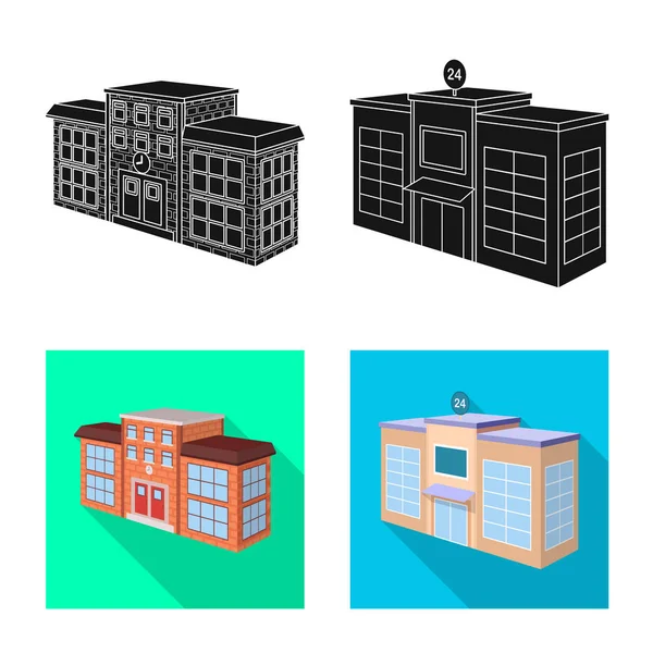 Vektori esimerkki rakentamisen ja rakennuksen logo. Sarja rakentamisen ja Estate varastossa symboli web . — vektorikuva