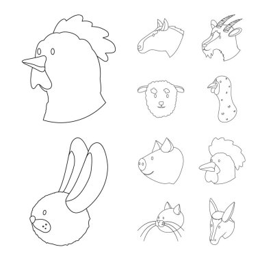 Vector illustration of food and homemade sign. Collection of food and homestead stock symbol for web.