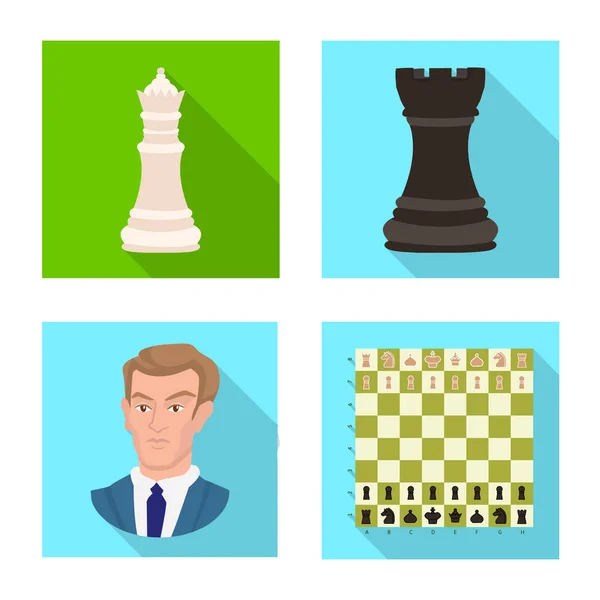 Elkülönített objektum sakk-matt és a vékony logó. Gyűjteménye sakk-matt és cél vektor stock illusztráció. — Stock Vector