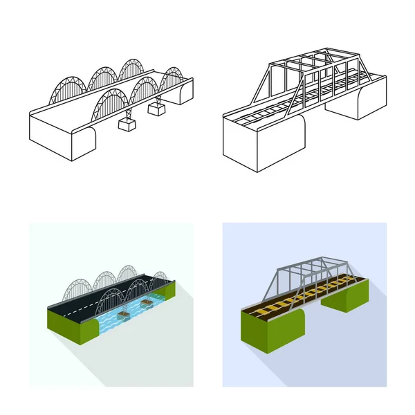 Diseño vectorial de conexión y símbolo de diseño. Conjunto de conexión y símbolo de stock lateral para web . — Vector de stock