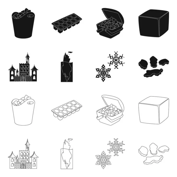 Diseño vectorial de textura e icono congelado. Colección de textura y símbolo de stock transparente para web . — Archivo Imágenes Vectoriales