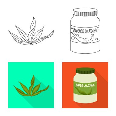 Protein ve deniz işareti vektör tasarımı. Protein ve doğal hisse senedi vektör çizim.