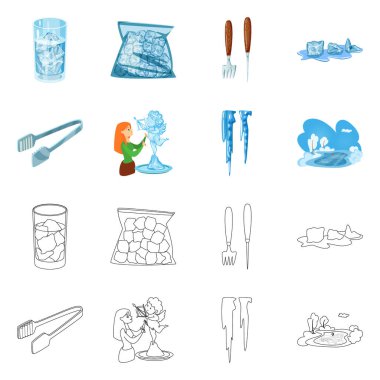 Doku ve donmuş işareti vektör tasarımı. Doku ve web için şeffaf hisse senedi simgesi toplama.