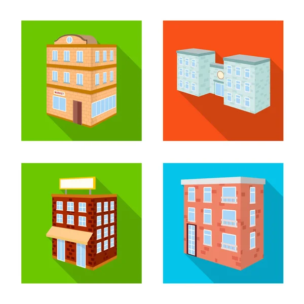 Ilustración vectorial del símbolo de construcción y construcción. Colección de construcción y vector inmobiliario icono para stock . — Vector de stock