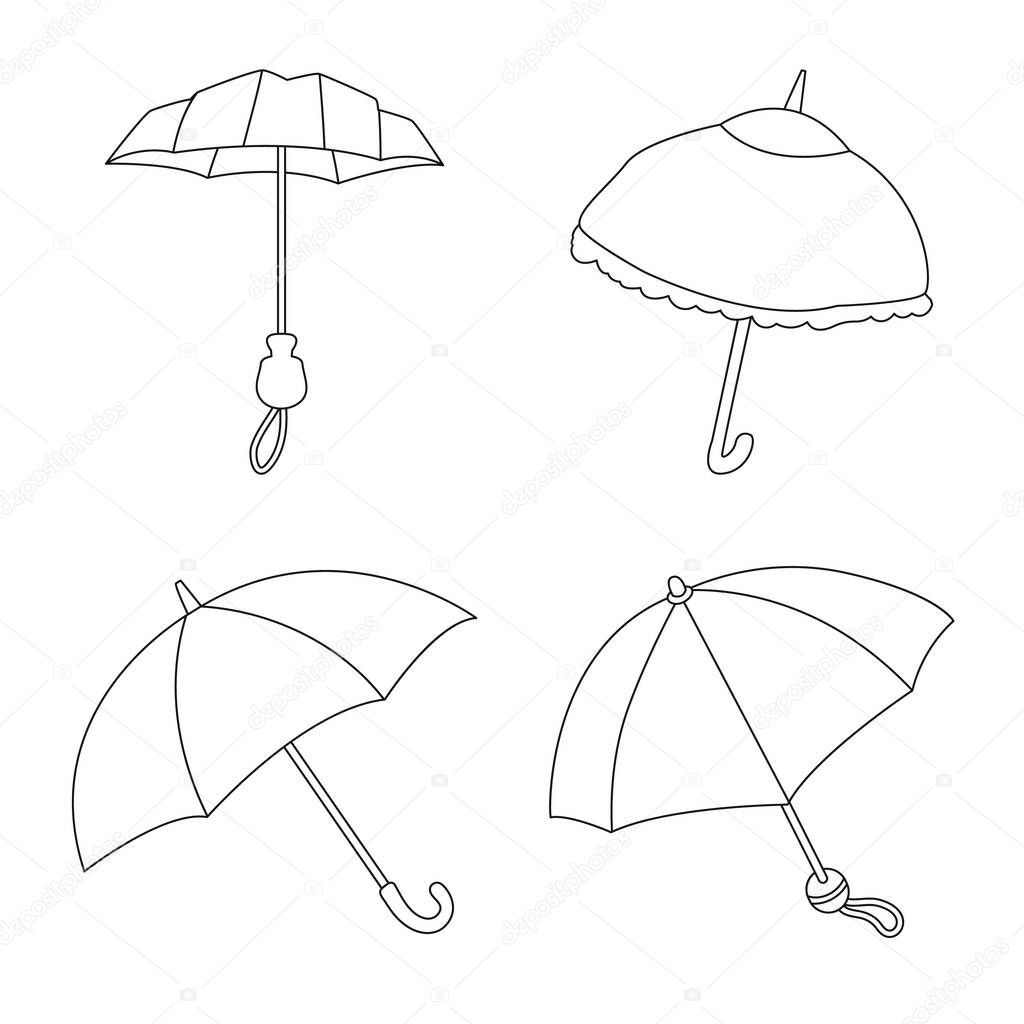 Vector design of season and open logo. Collection of season and safety vector icon for stock.