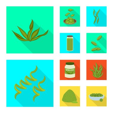 Protein ve deniz simge vektör Illustration. Protein ve web için doğal hisse senedi simgesi.