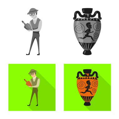 Hikaye ve öğeleri işaret yalıtılmış nesne. Hikaye ve öznitelikleri hisse senedi vektör çizim topluluğu.