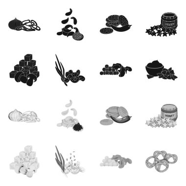 Tat ve daiç simge vektör Illustration. Tat ve web için organik hisse senedi simgesi toplama.