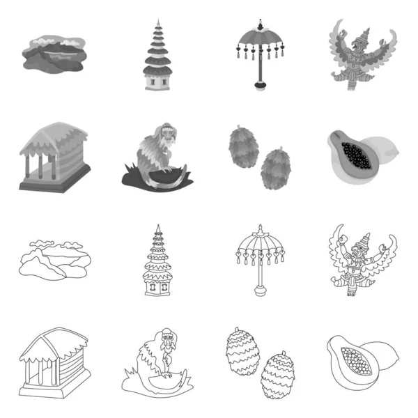 Vektorový design a cestování ikonu. Sběr a tradiční burzovní symbol pro web. Stock Ilustrace