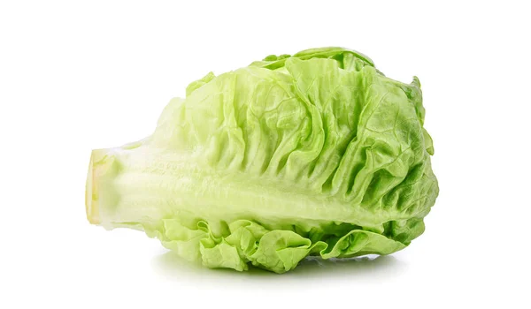 Zöld Baba Mert Saláta Izolált Fehér Alapon — Stock Fotó