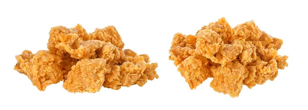 Fried Popcorn Chicken Isolated White Background Royalty Free Stock Photos