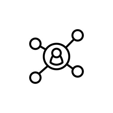 Ağ vektör simgesi tasarımı, sosyal medya imzası beyaz arkaplanda özet biçimi