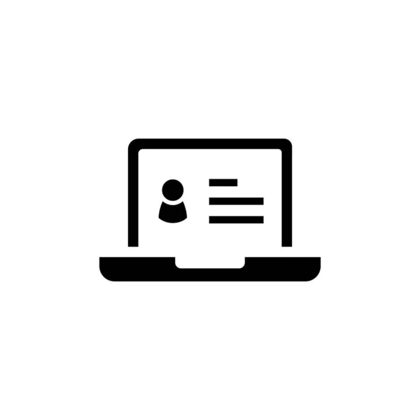 Beyaz arkaplanda insan web sayfası konsept vektör ikonu tasarımı ile bilgisayar görüntüsü