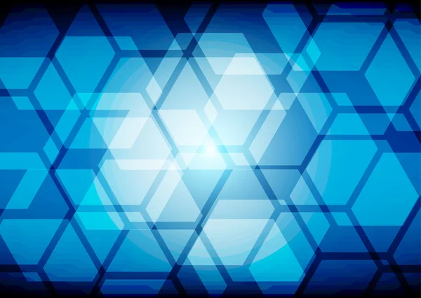 Abstract hexagon on blue background. illustration vector design — ストックベクタ