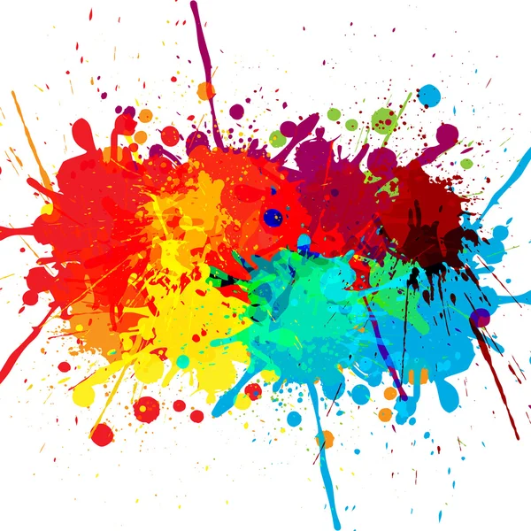 Colorful Splattered Paint — Stock Vector © ArenaCreative #7370601