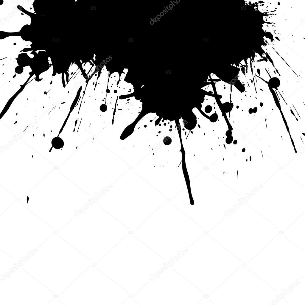 Vector splatter black color background