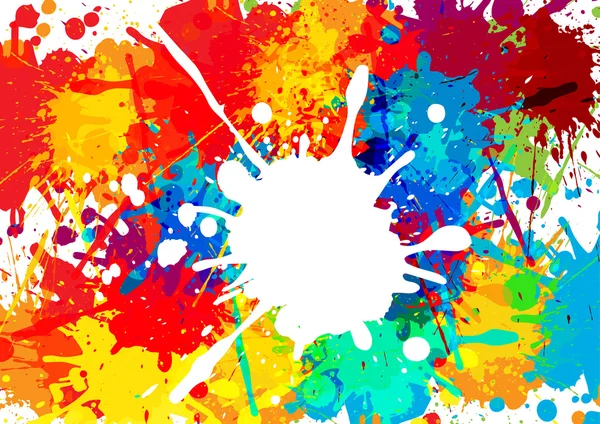 Abstract splatter multi color background. illustration vector de — Stock Vector