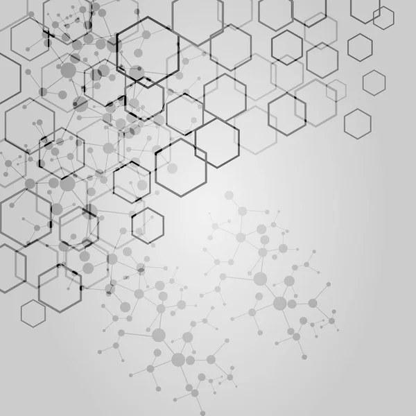 Fond hexagonal abstrait vectoriel. Technologie moderne illustrati — Image vectorielle