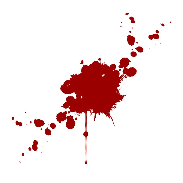 Salpicadura de sangre vectorial aislada. ilustración vector diseño — Vector de stock