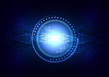 Vektör soyut fütüristik devre kartı teknoloji kavramı