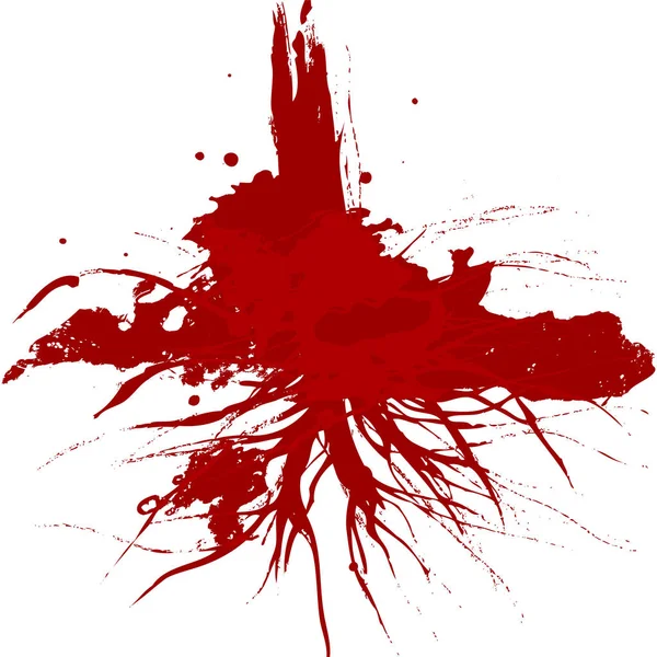 スプラッタ赤い色のベクトルの背景 — ストックベクタ