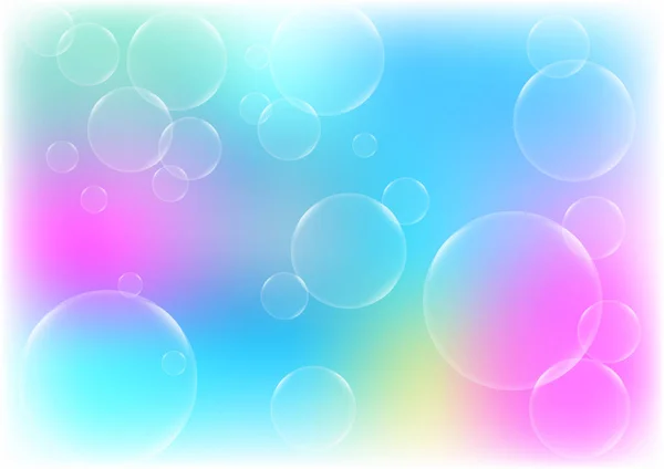 Abstract Bubbles with blue color background concept design — Stock Vector