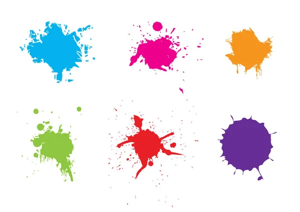 Astratto splatter colore pack sfondo — Vettoriale Stock