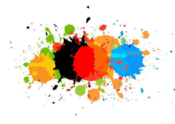 Vector abstracto pintura multicolor fondo — Vector de stock