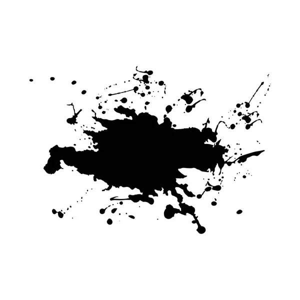 Abstract vector splatter zwarte kleur. illustratie vector design — Stockvector