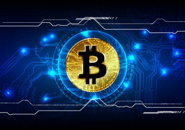abstract bitcoin digital currency background, futuristic digital clipart