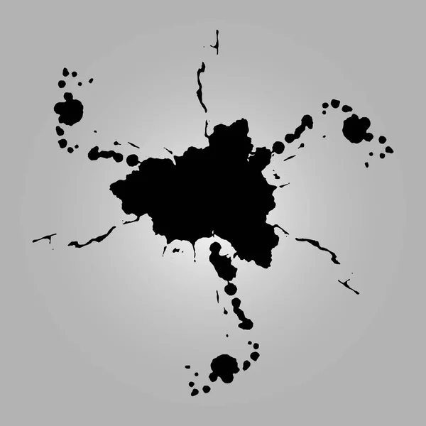 Vector Paint splatter black color background. Vector illustratio — Stock Vector