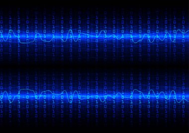 ikili kod kavramı geri ile soyut vektör geleceğin teknolojisi