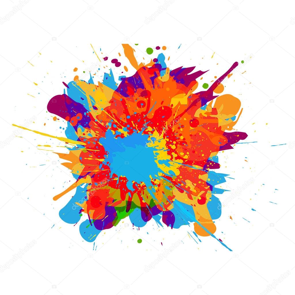 abstract vector splatter color background. illustration vector d