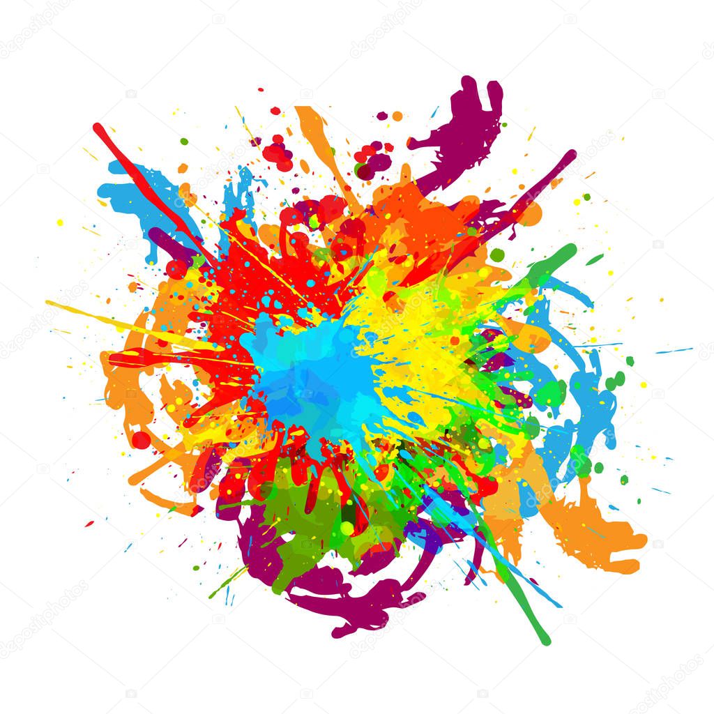 abstract vector splatter color background. illustration vector d