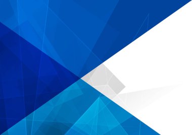 Soyut geometrik ve mavi üçgen arka plan ile. illüstrasyon