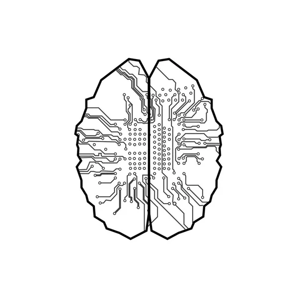 Διάνυσμα φόντο τεχνολογία κυκλωμάτων εγκεφάλου. Ψηφιακή έννοια. Il — Διανυσματικό Αρχείο