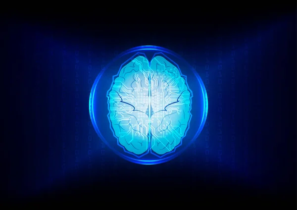 Διάνυσμα σε συνδυασμό με ηλεκτρονική πλακέτα σε technolog ψηφιακή εγκεφάλου — Διανυσματικό Αρχείο