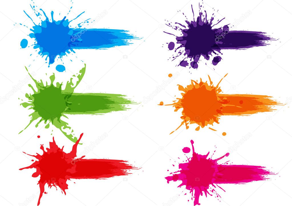 vector splatter label pack background. illustration vector label design.