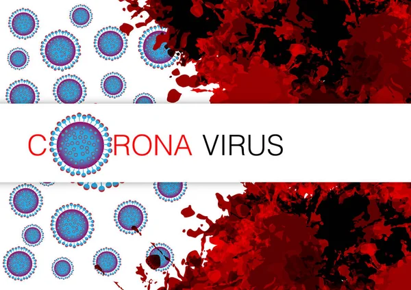 Abstrait Vecteur Corona Virus 2020 Maladie Virus Vecteur Virus Infections — Image vectorielle