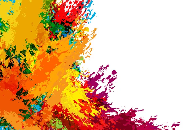 Абстрактные Брызги Многоцветный Дизайн Фона Иллюстрации Векторный Дизайн Фона — стоковый вектор