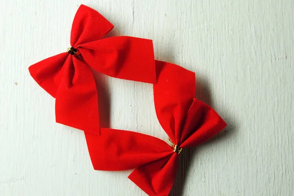 Fundo de Natal, arcos vermelhos — Fotografia de Stock