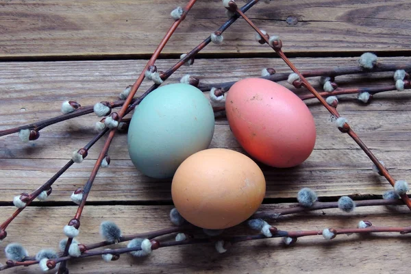 Пасхальные яйца. Фон — стоковое фото