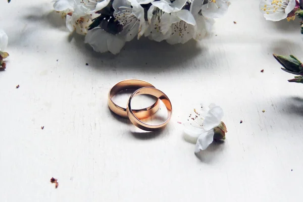 Pareja anillos de boda — Foto de Stock